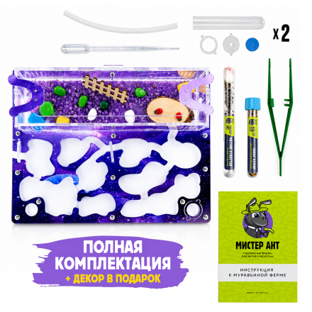 Муравьиная ферма Медиум "Космос" (ПОЛНЫЙ КОМПЛЕКТ)